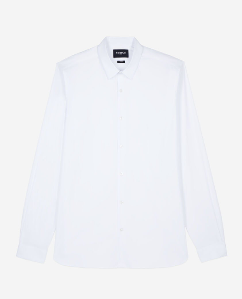 The Kooples HOMME WHITE chemise formelle en popeline blanche