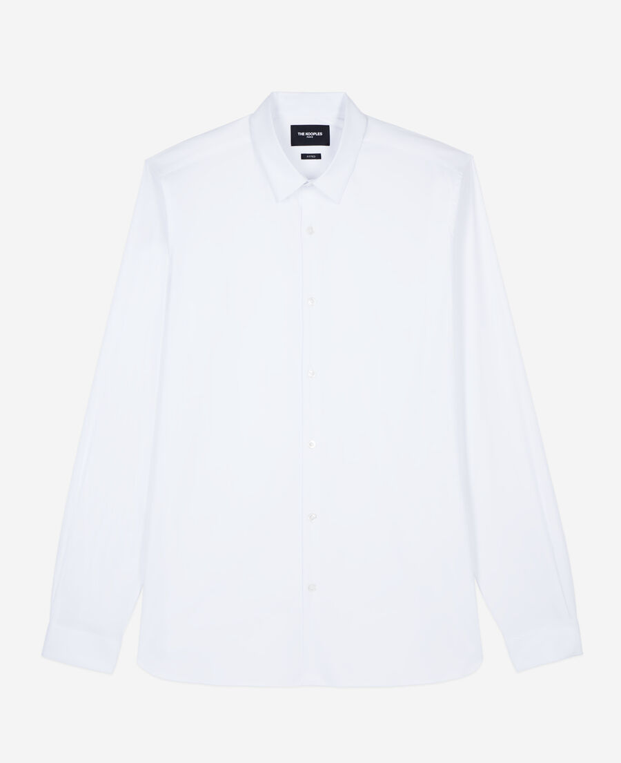The Kooples HOMME WHITE chemise formelle en popeline blanche