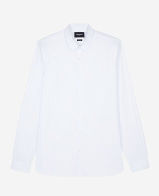 The Kooples HOMME WHITE chemise formelle en popeline blanche