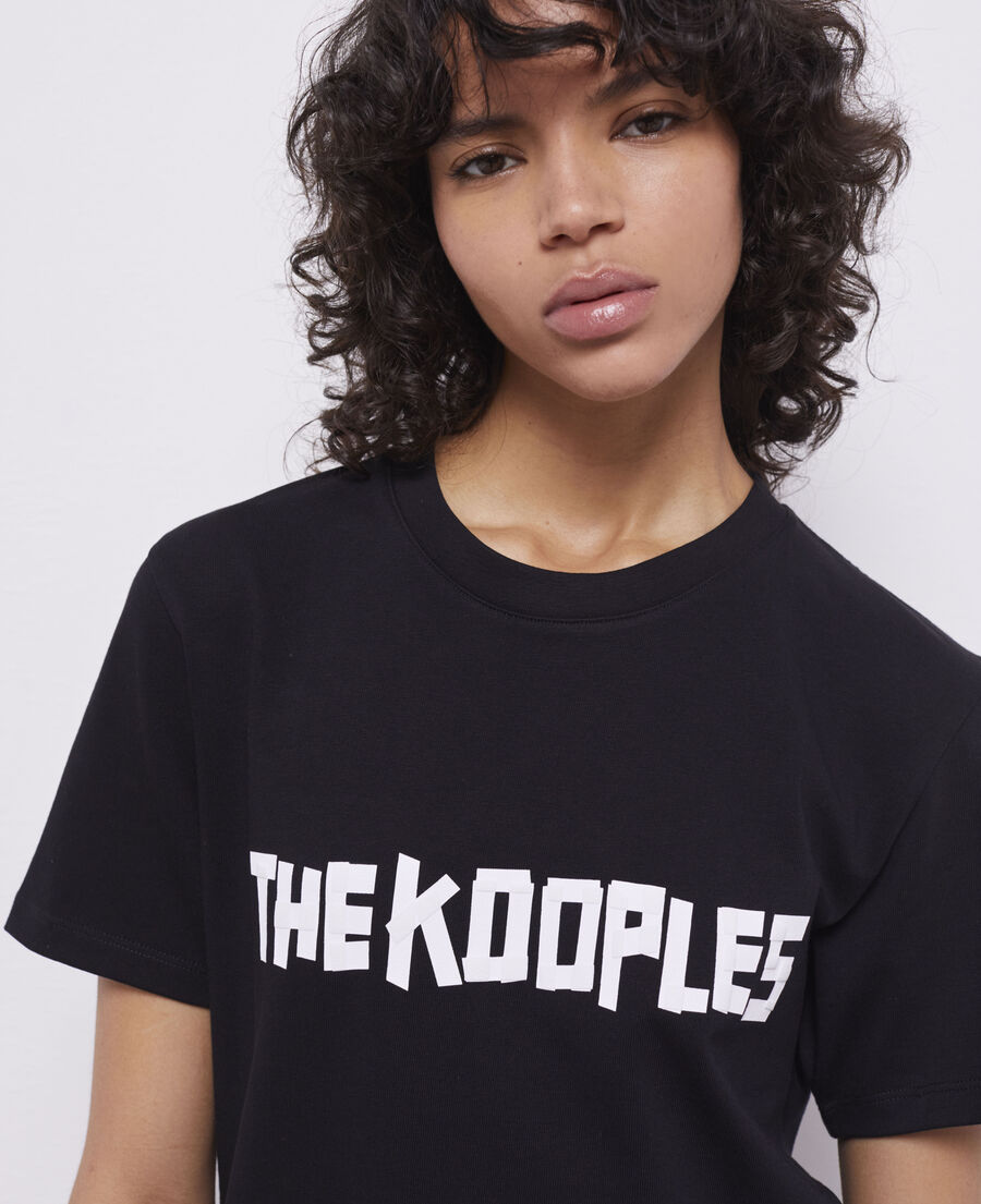 black t-shirt with logo