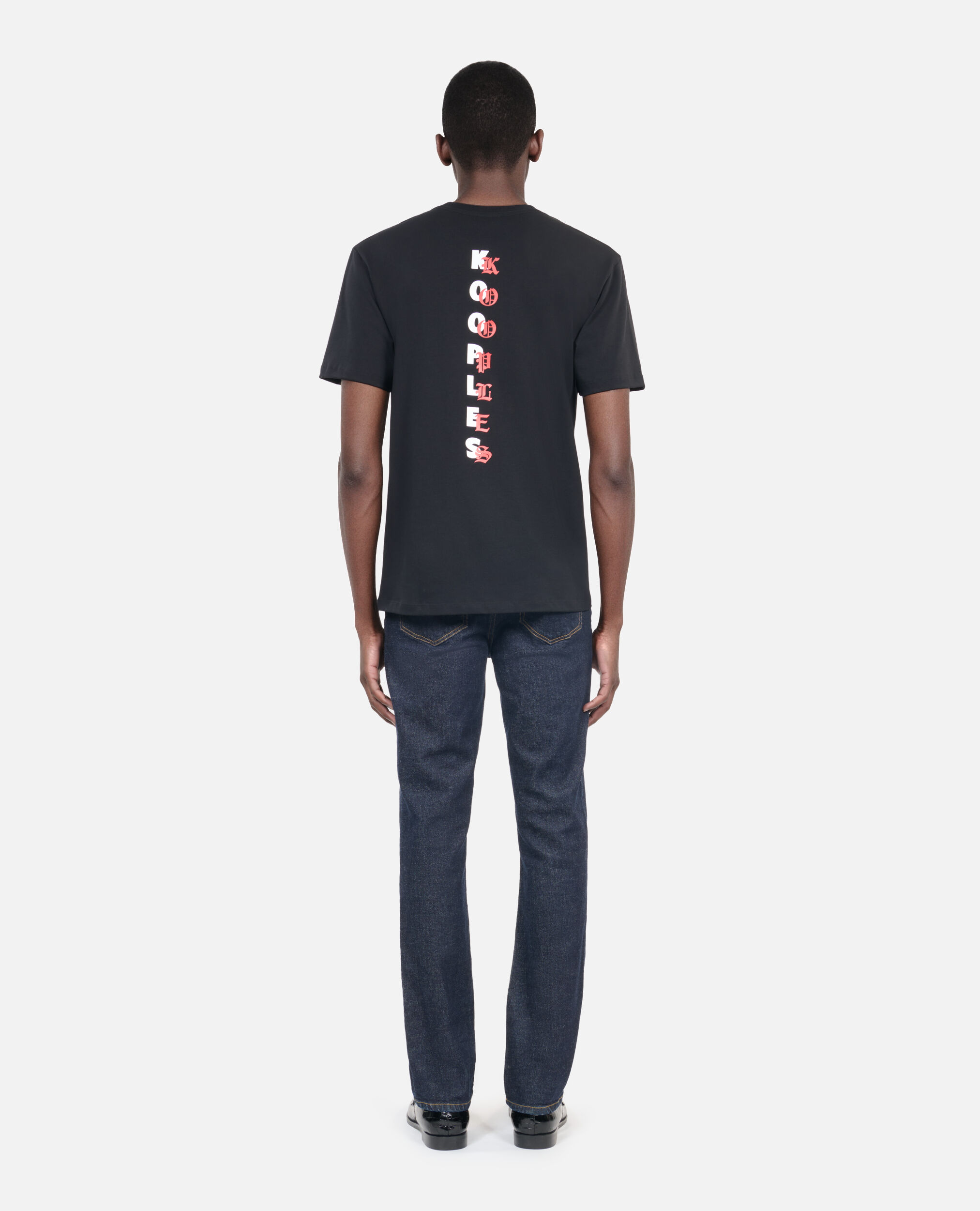 Men's black t-shirt with Logo serigraphy, BLACK, hi-res image number null