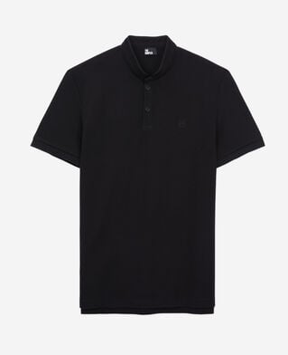 The Kooples HOMME BLACK polo en coton noir