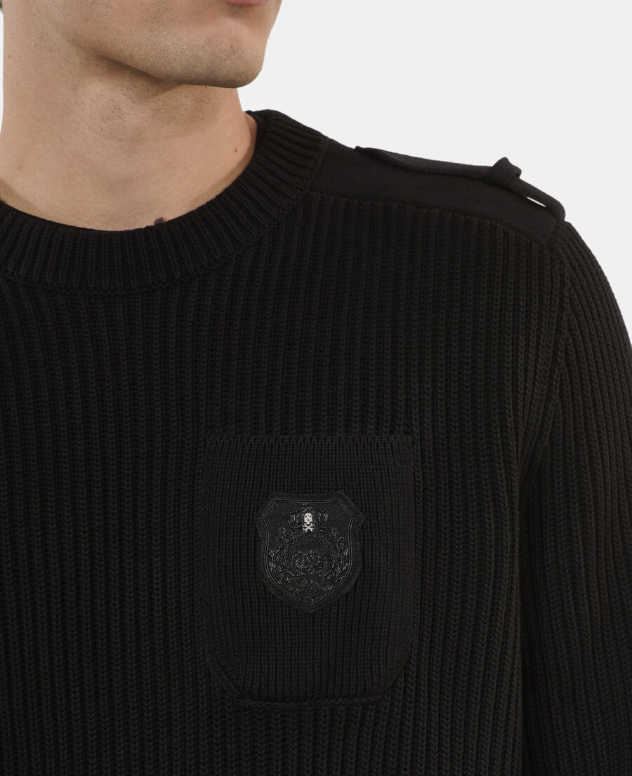 The Kooples H BLACK black cotton sweater
