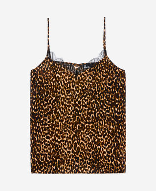 The Kooples WOMEN LEOPARD leopard print silk camisole