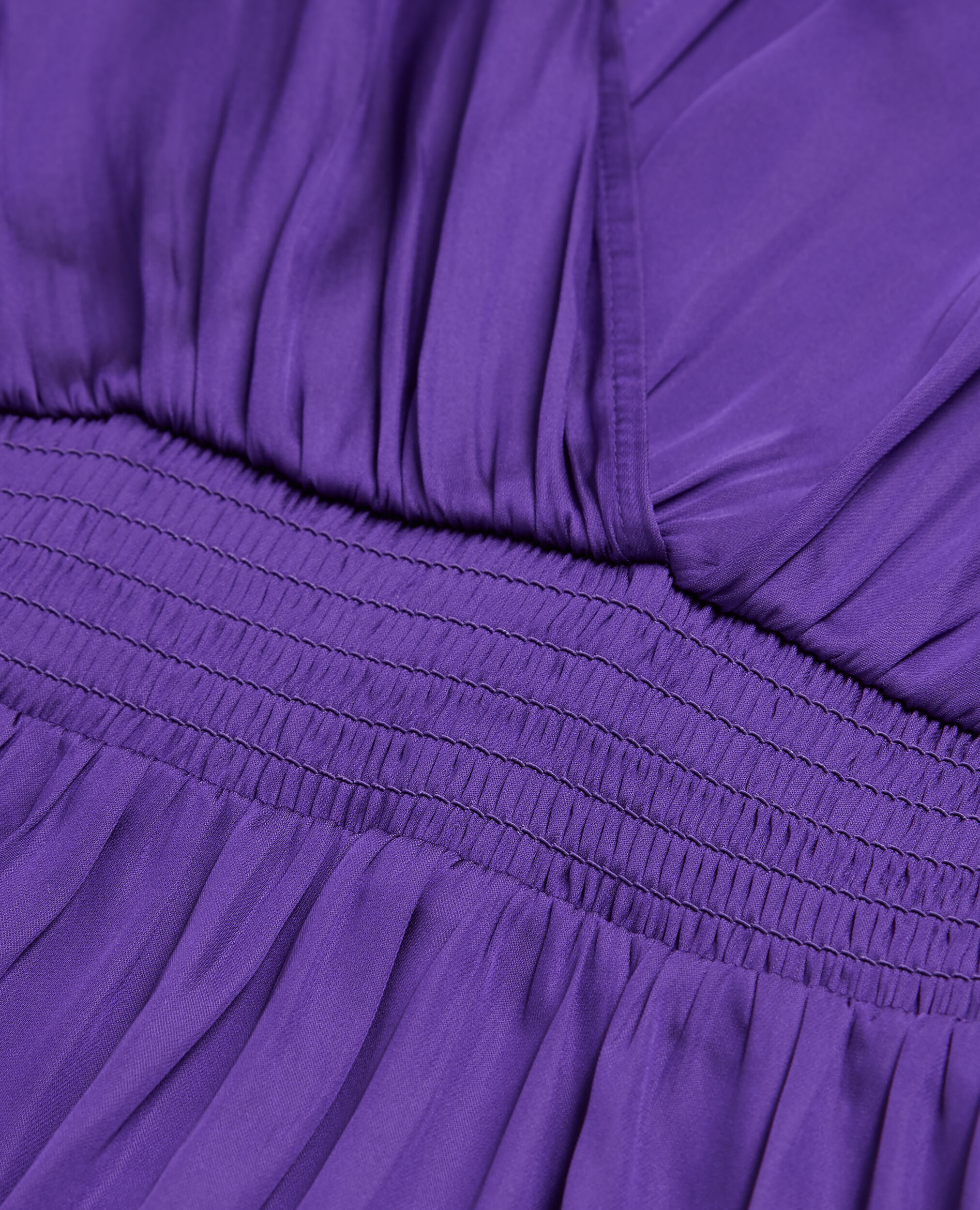 Short purple dress with ruffles The Kooples US