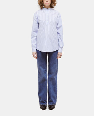 The Kooples F BLUE WHITE blue striped shirt