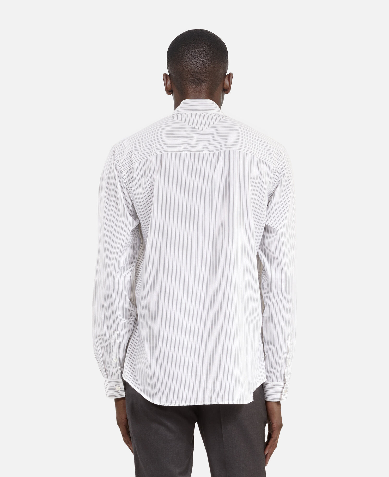 The Kooples HOMBRE BLACK WHITE camisa rayas finas blanca