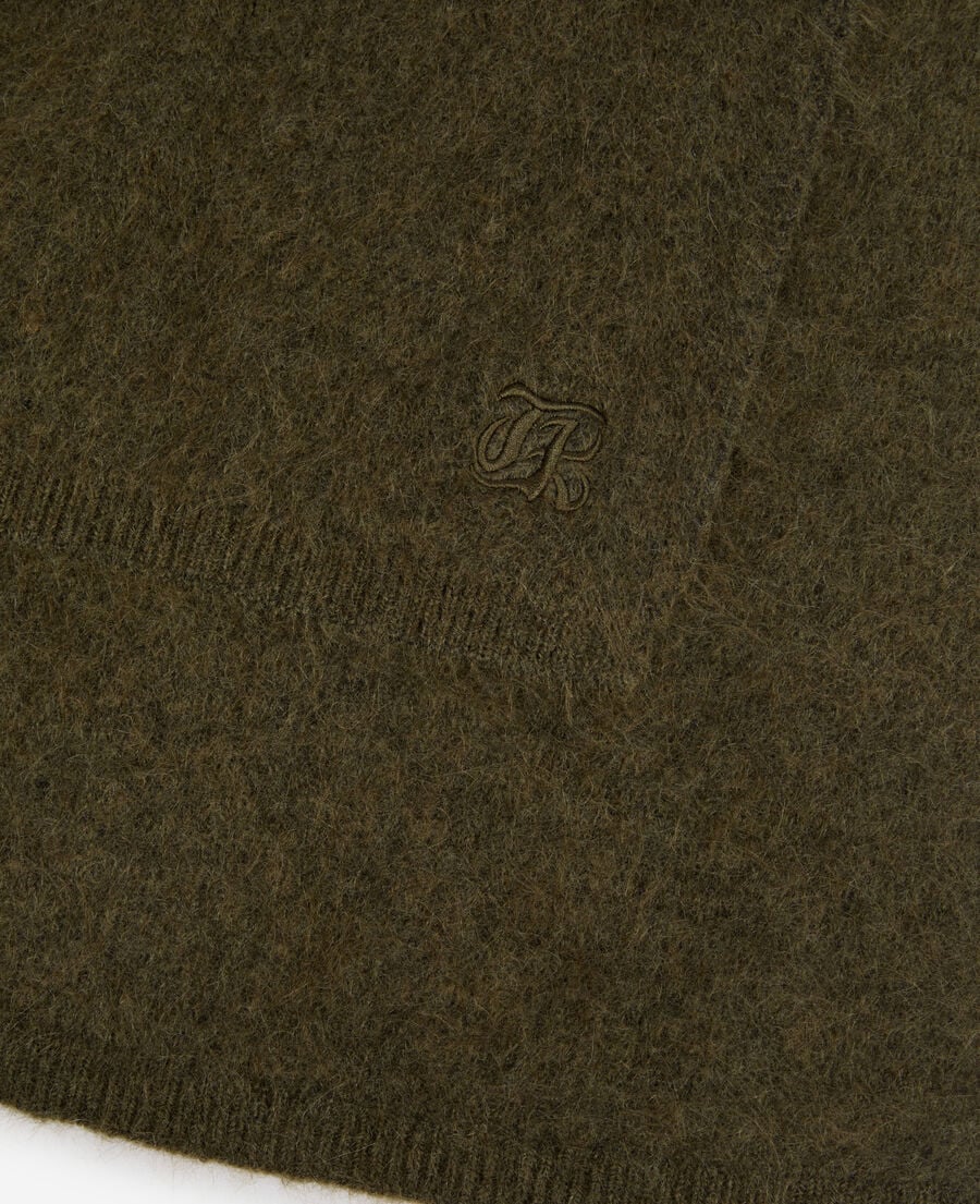 The Kooples MIXTE OLIVE NIGHT &eacute;charpe en mohair kaki