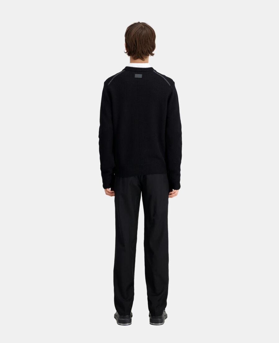 The Kooples HERREN BLACK schwarzer pullover aus wolle