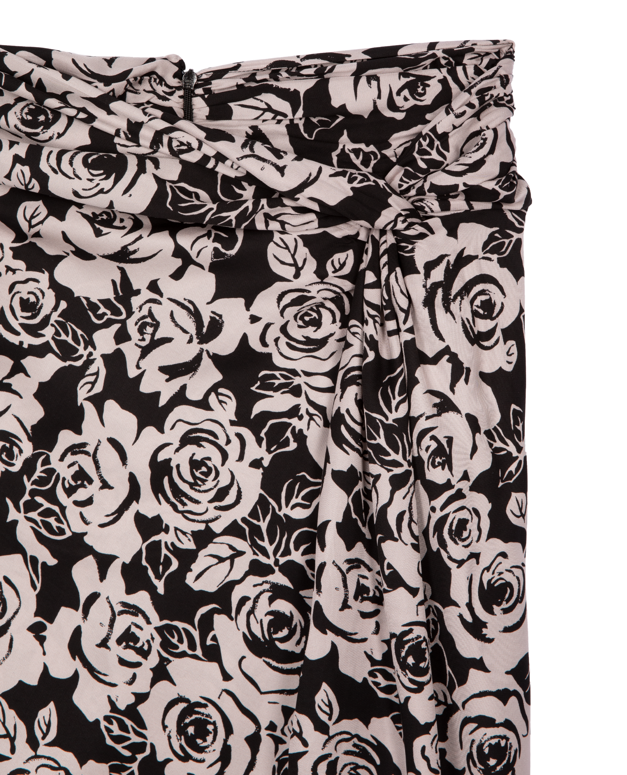 Jupe mi-longue imprimée, BLACK / PINK, hi-res image number null