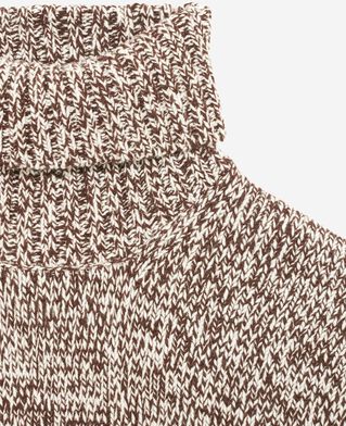 The Kooples HERREN BEIGE-BROWN mouliné-rollkragenpullover in beige und weiß