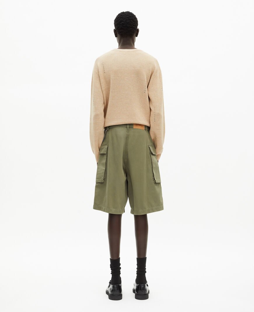 The Kooples HOMME KAKI bermuda cargo kaki