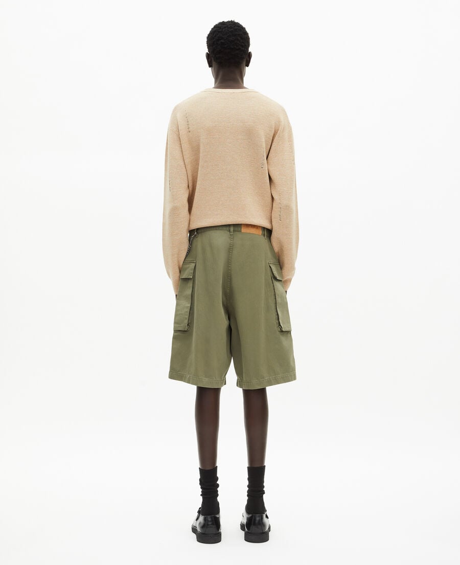 The Kooples MEN KAKI khaki bermuda cargo shorts
