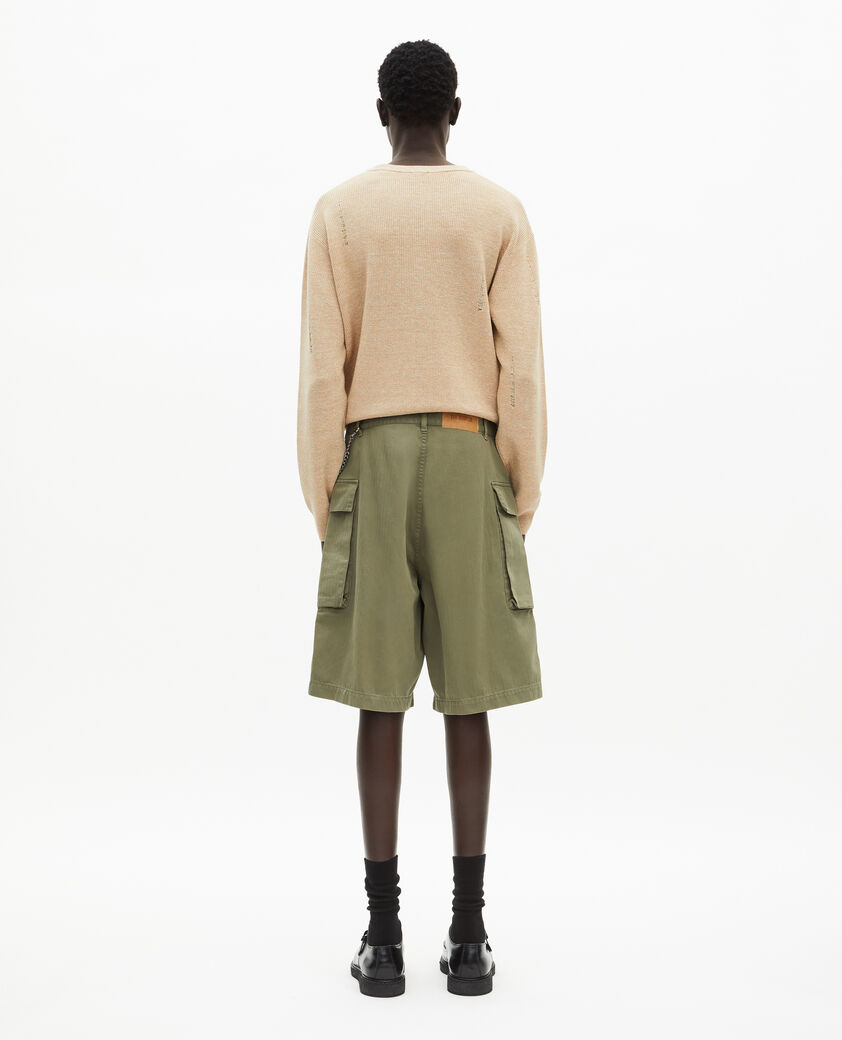 The Kooples HOMME KAKI bermuda cargo kaki