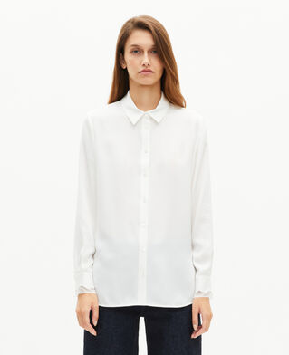 The Kooples WOMEN ECRU unbleached silk shirt