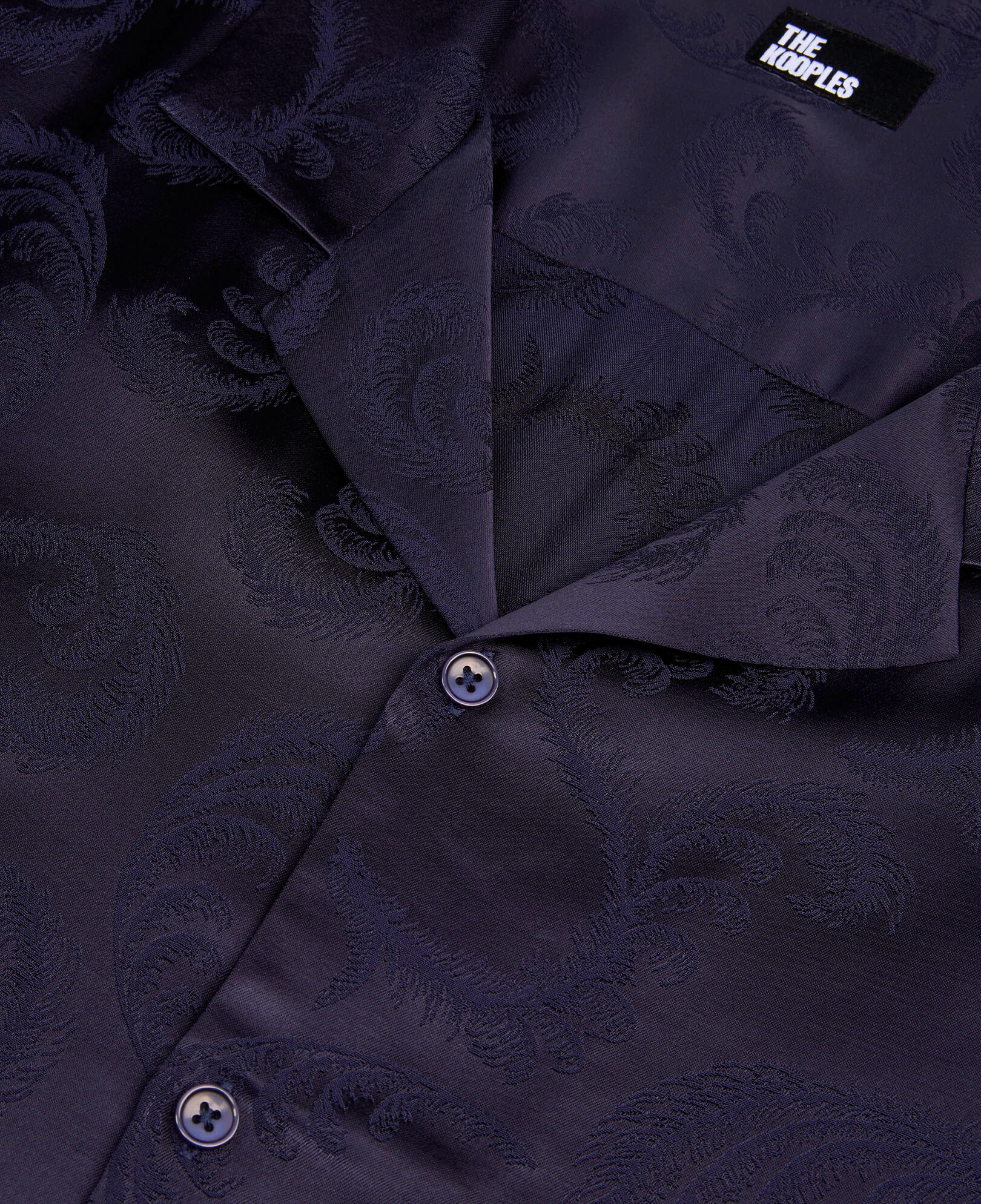 The Kooples MEN NAVY short-sleeved navy shirt