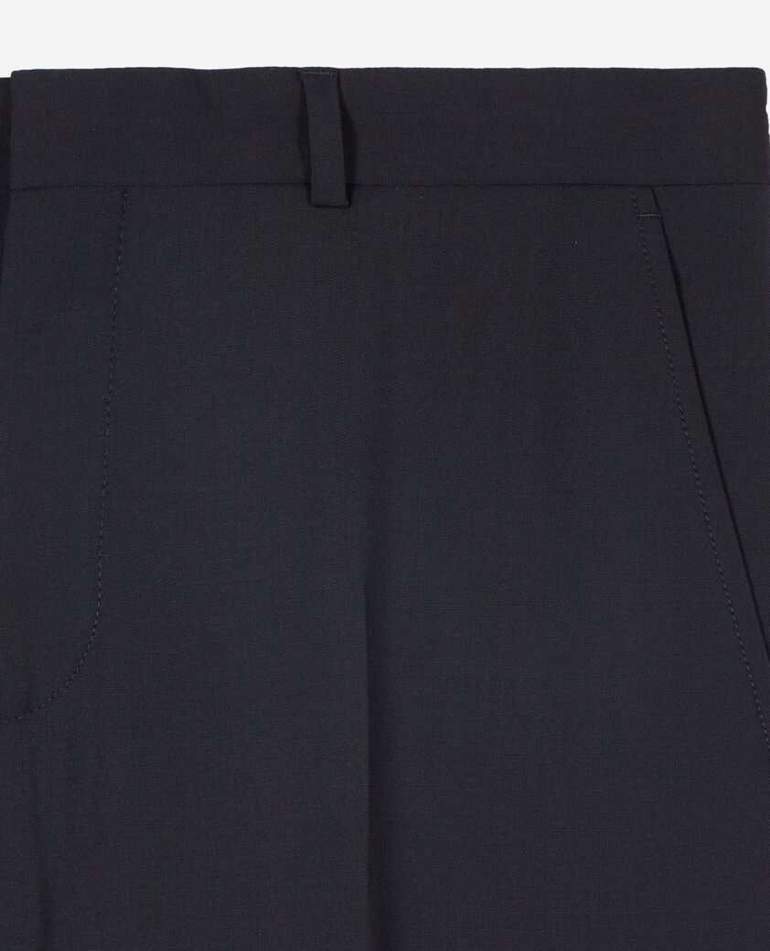 The Kooples HOMME DARK NAVY pantalon de costume droit en laine marine