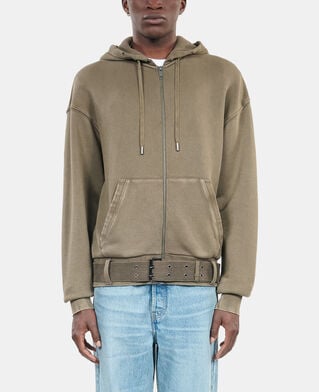 The Kooples HOMBRE OLIVE sudadera capucha caqui