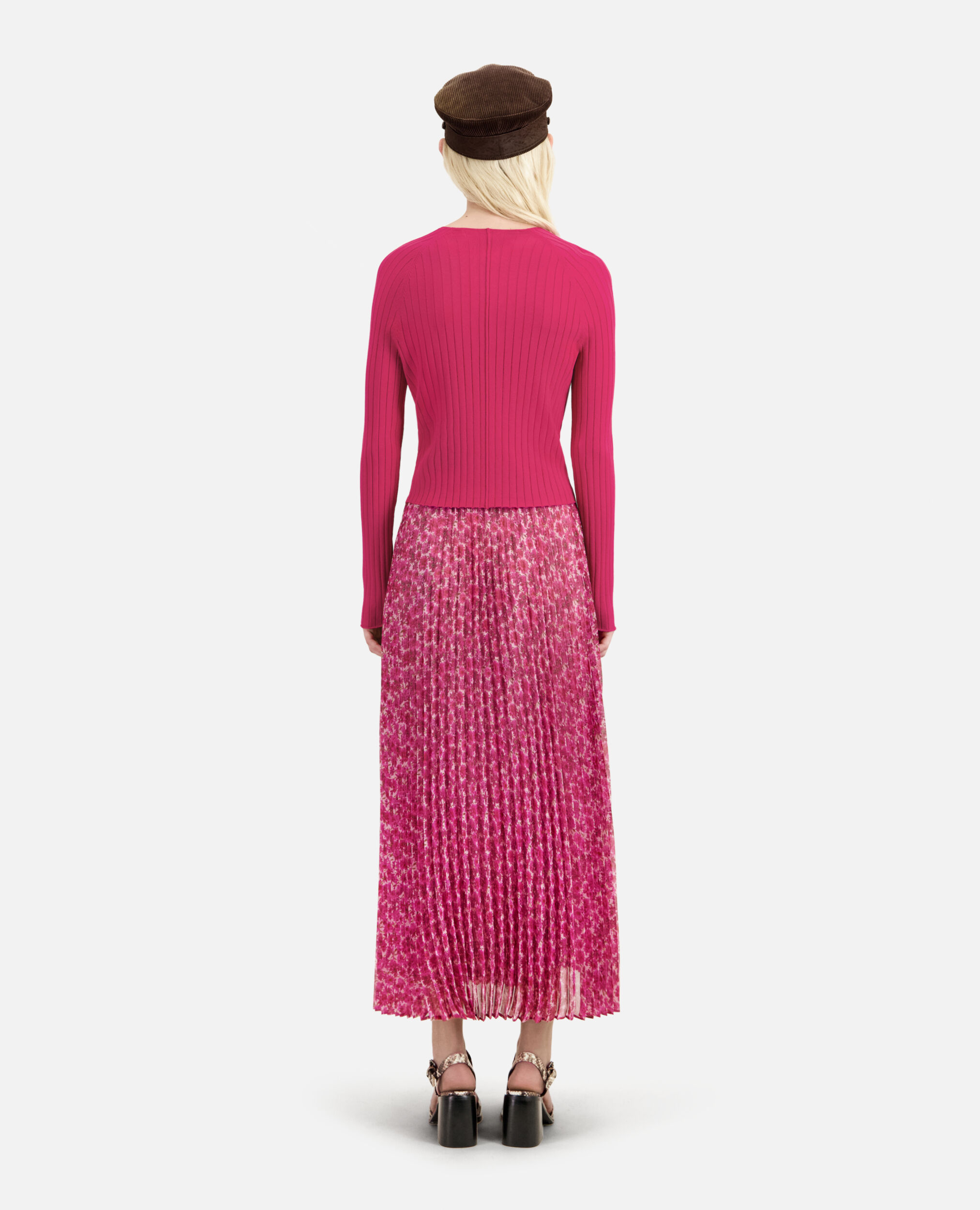 Fuchsia ribbed sweater, RASPBERRY, hi-res image number null