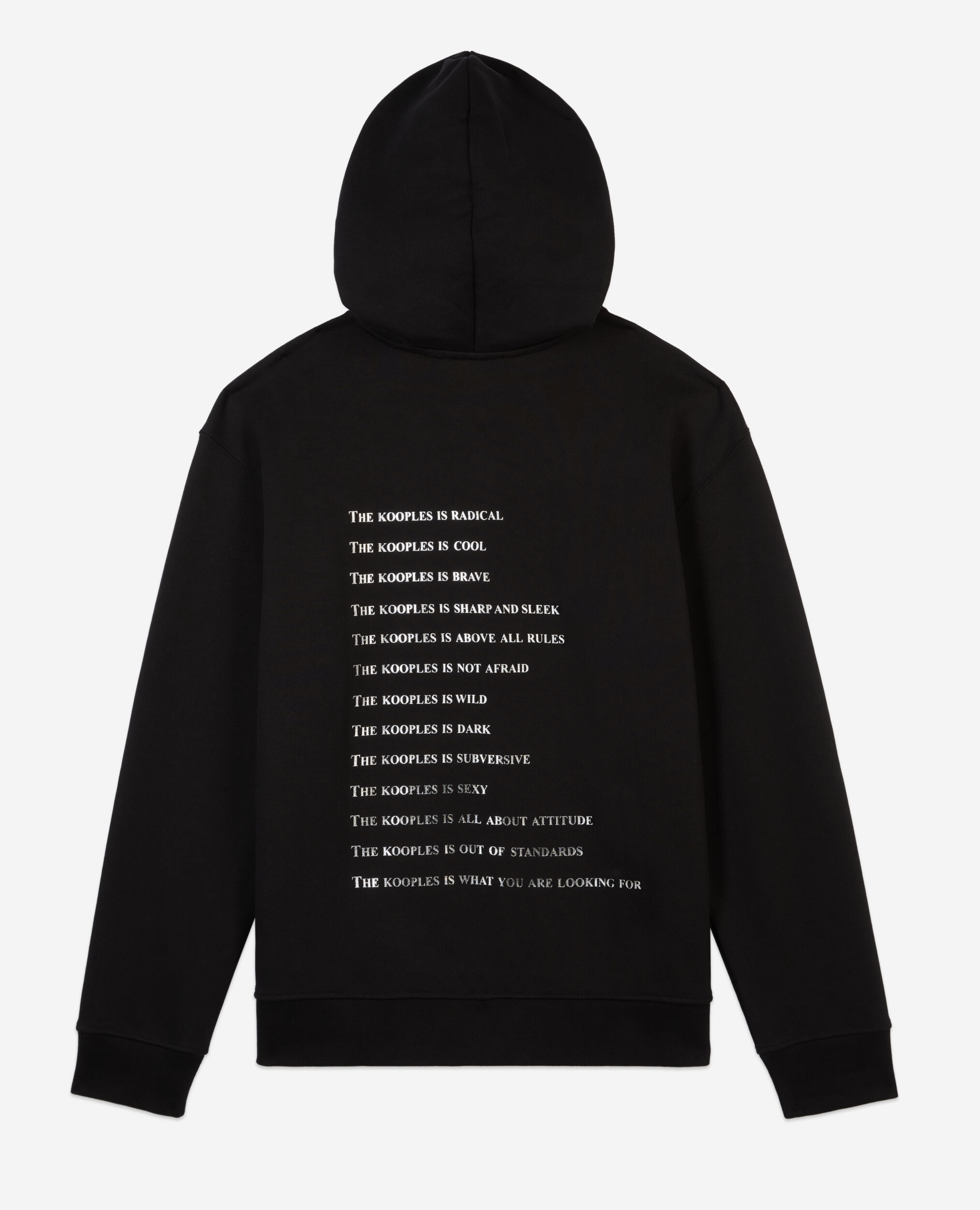 Black What is hoodie with rhinestones, BLACK, hi-res image number null