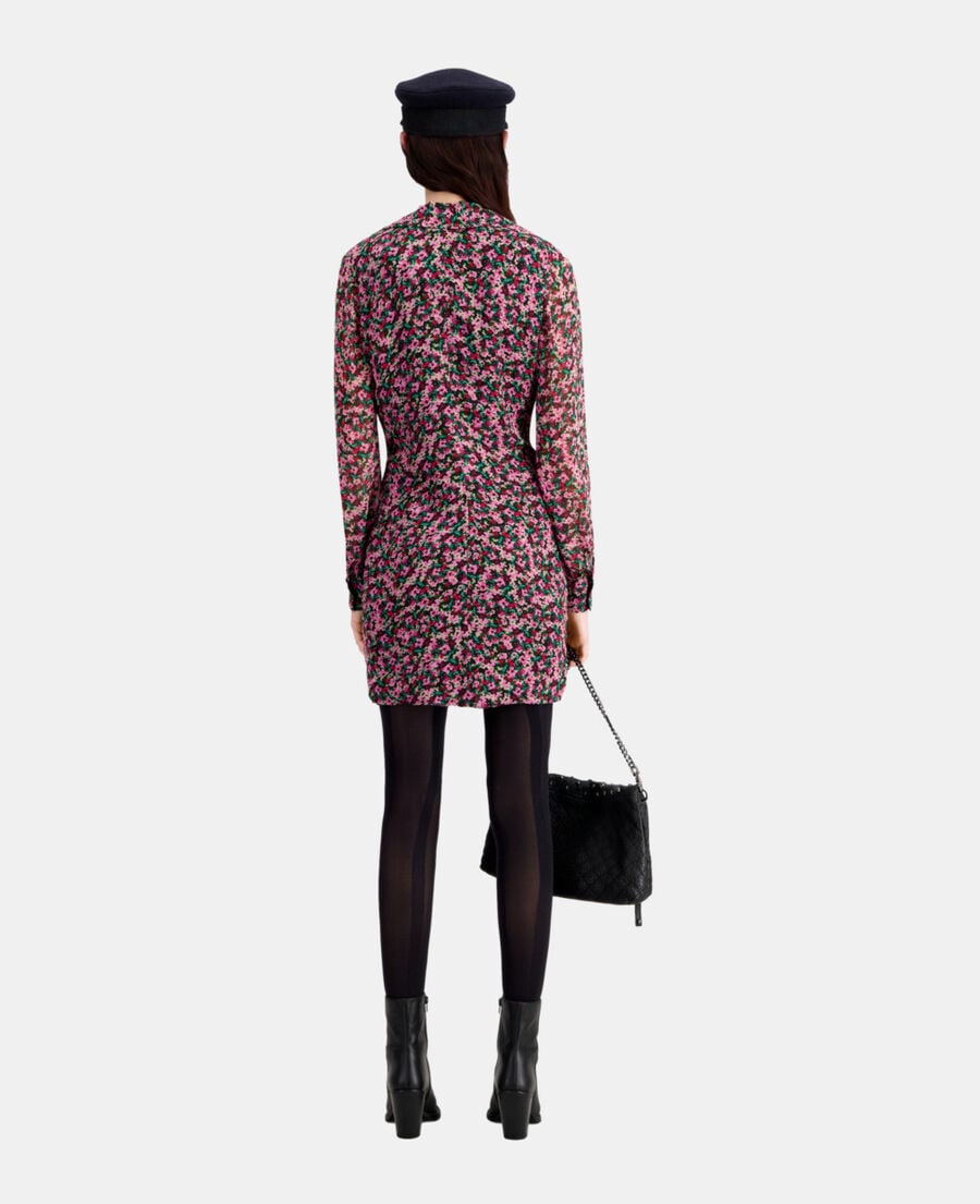 The Kooples FEMME MULTICOLOR robe imprimée courte avec fronces