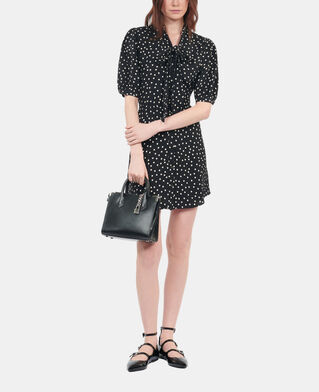 The Kooples FEMME BLACK WHITE robe courte &agrave; pois noire