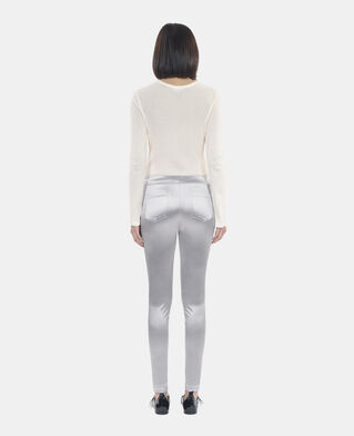 The Kooples FEMME SILVER legging satin&eacute; argent&eacute;