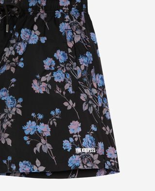 The Kooples HERREN BLACK BLUE schwarzer badeanzug mit blumenmuster