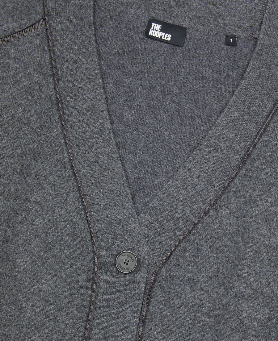 The Kooples FEMME ANTHRACITE MELANGE cardigan en cachemire gris