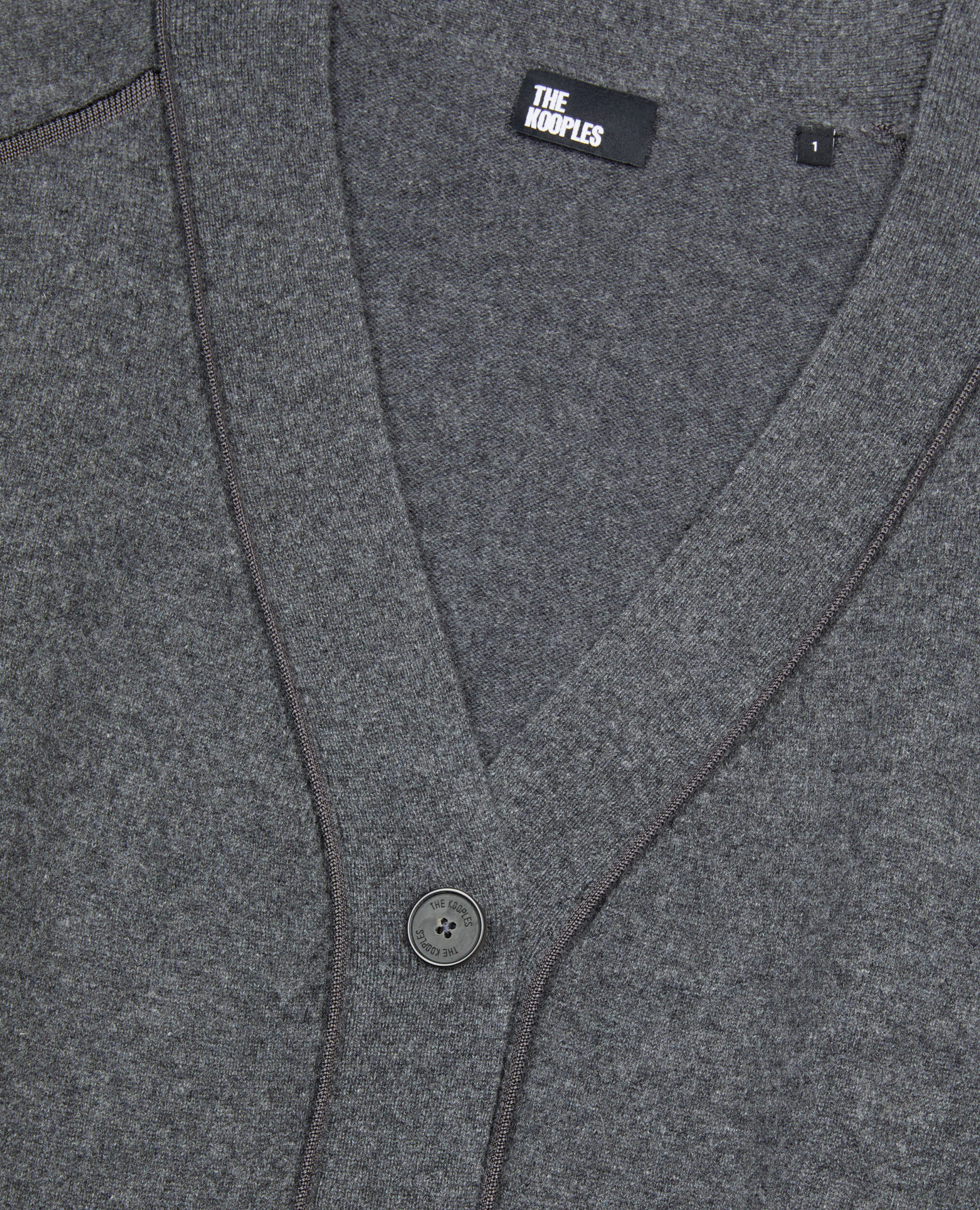Cardigan en cachemire gris, ANTHRACITE MELANGE, hi-res image number null