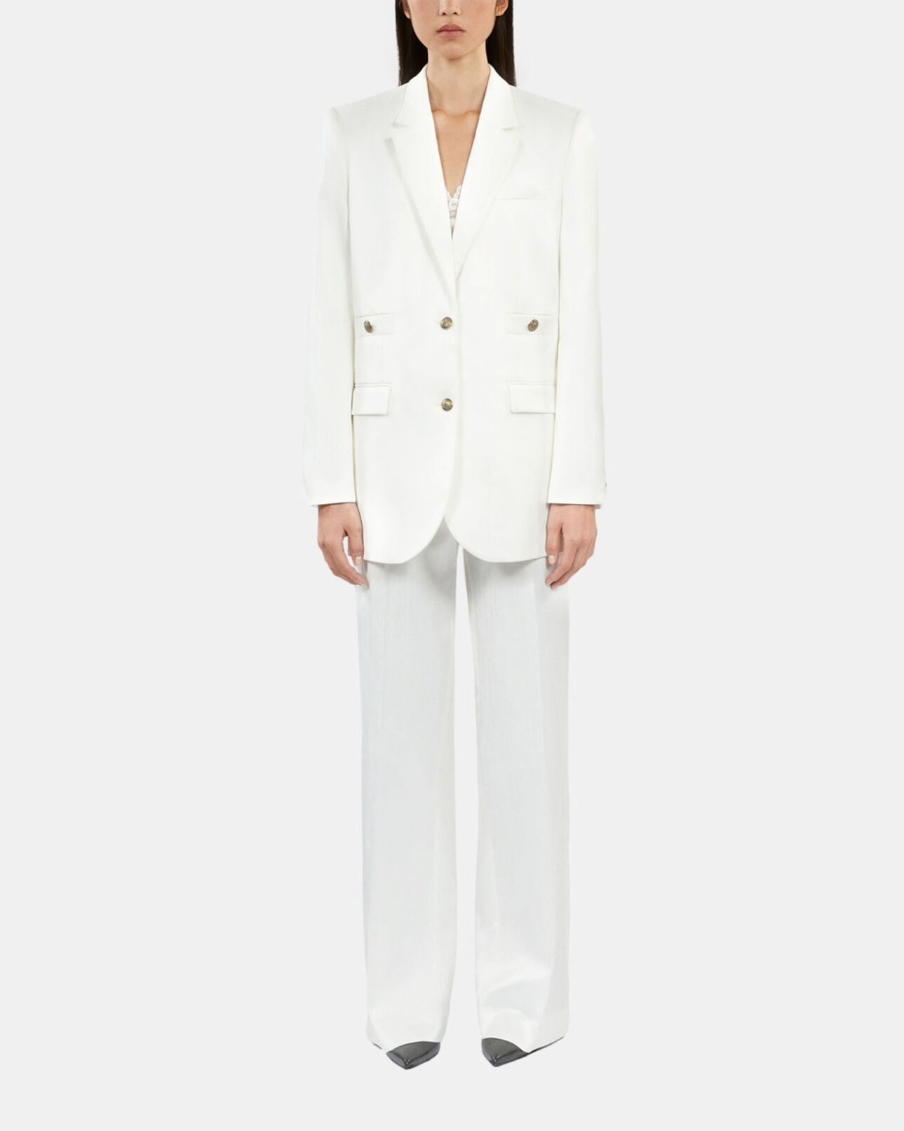 The Kooples WOMEN WHITE white suit jacket