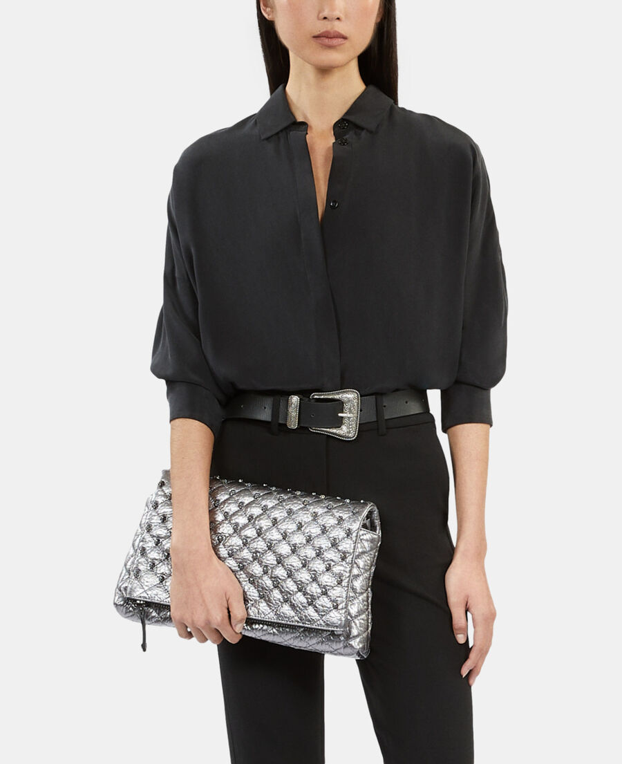 The Kooples F BLACK straight black suit trousers with grosgrain