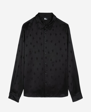 The Kooples HOMME BLACK chemise jacquard avec &eacute;toiles noire