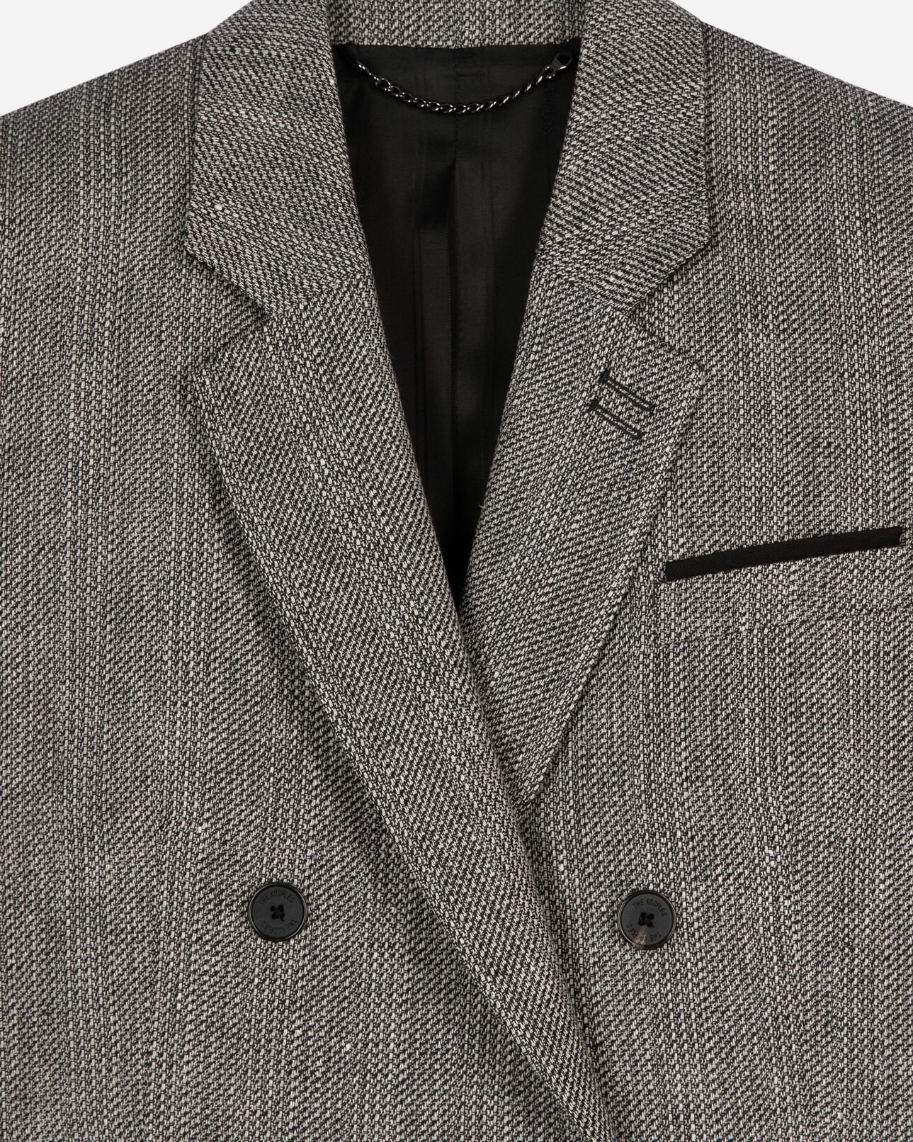 The Kooples WOMEN GREY grey wool and linen tailored jacket