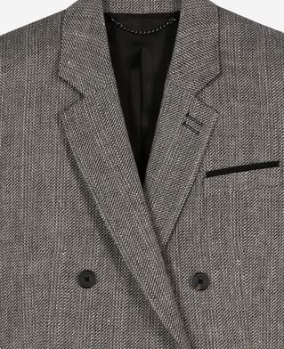 The Kooples F GREY grey wool and linen tailored jacket