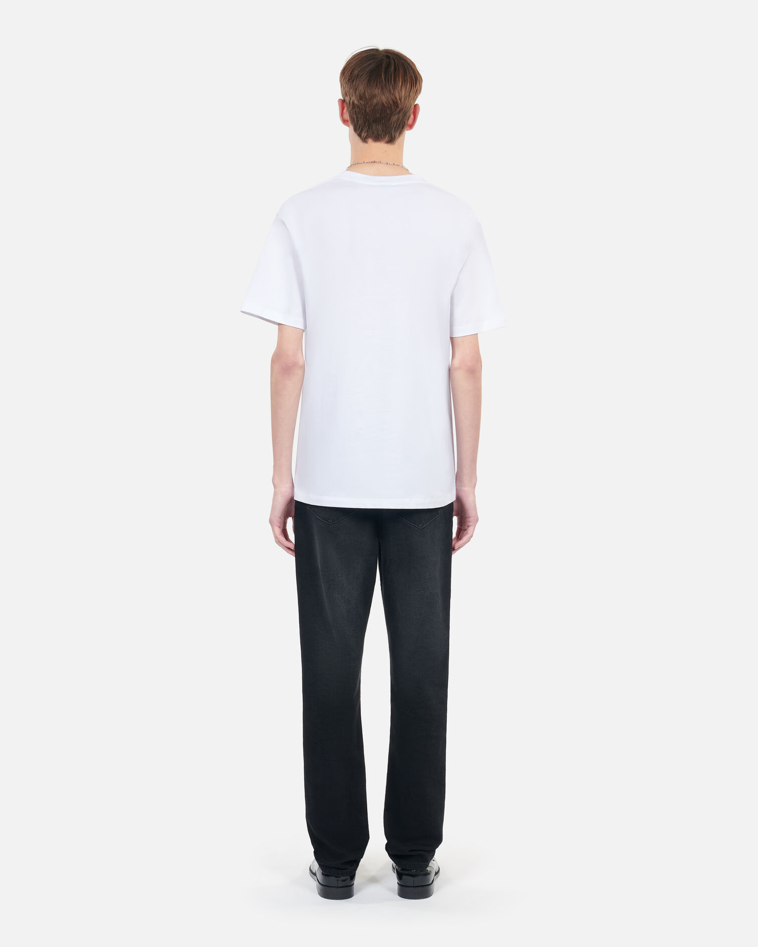 White t-shirt with Eternal life embroidery, WHITE, hi-res image number null