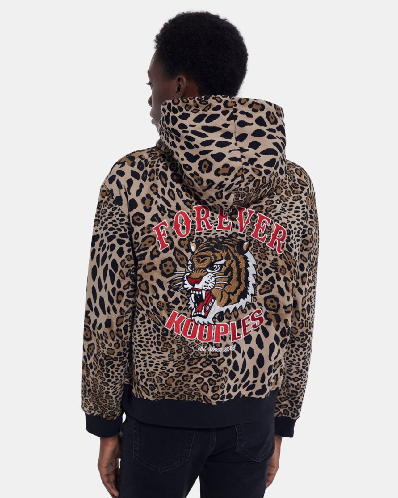 The Kooples WOMEN LEOPARD cotton sweatshirt with leopard print