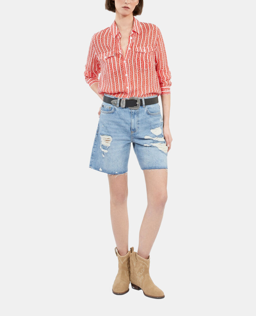 The Kooples WOMEN RED WHITE printed shirt