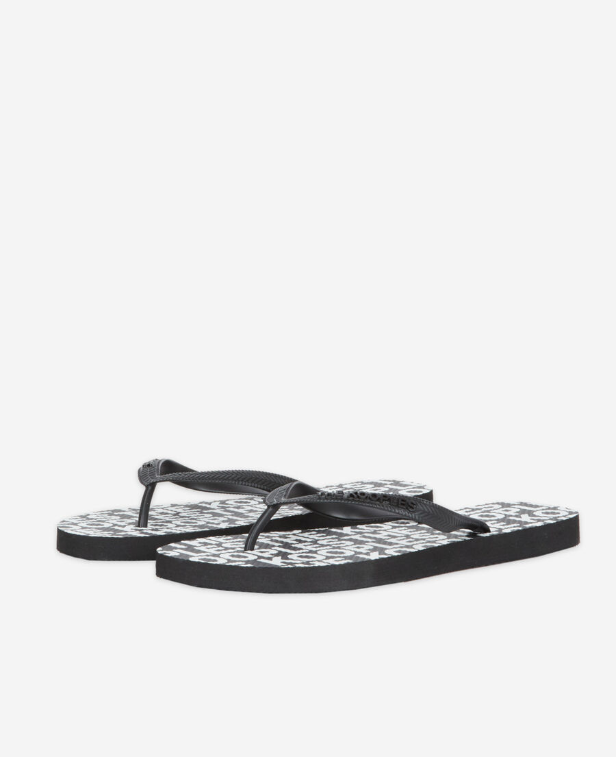 chanclas negras caucho estampado toda prenda