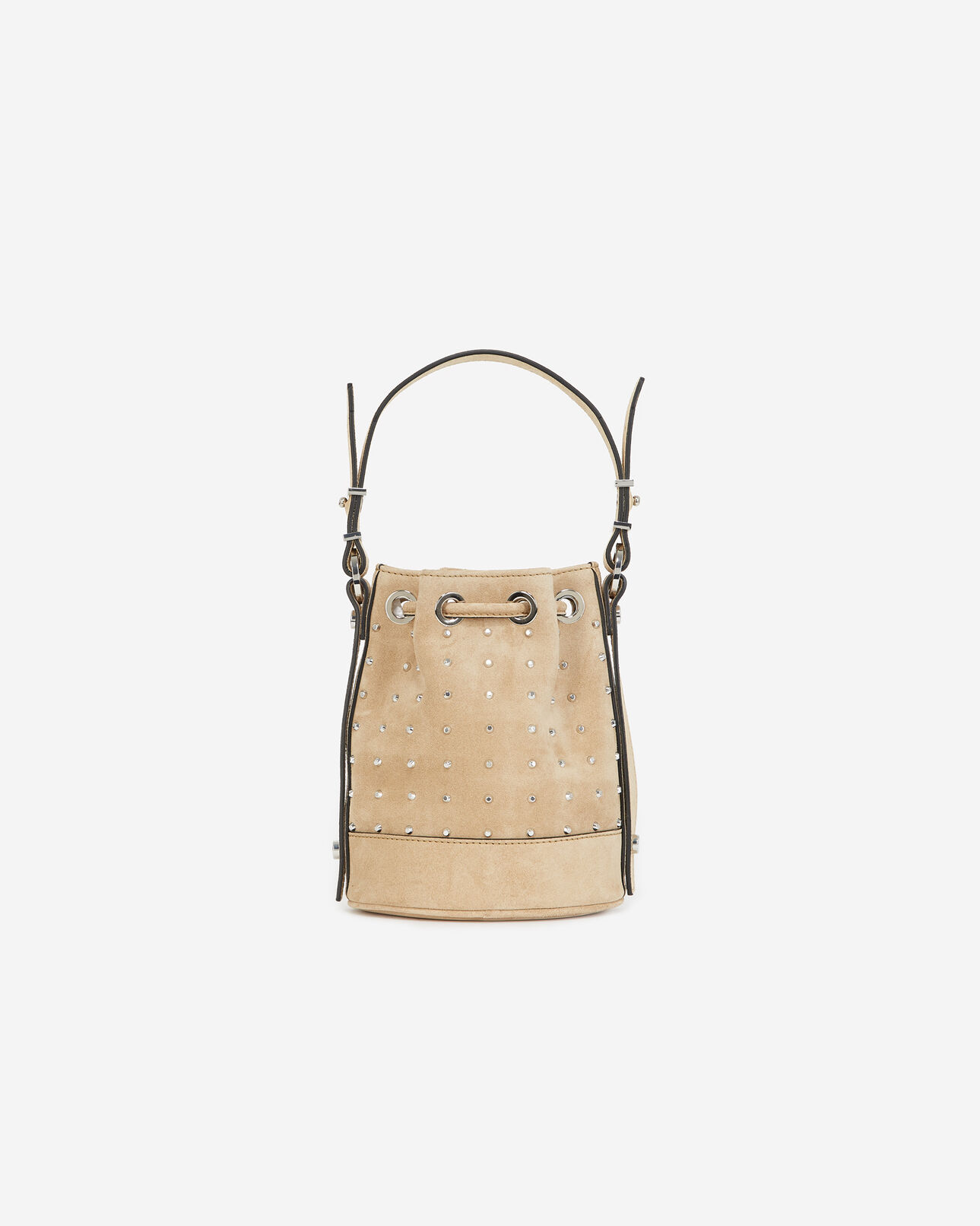 The Kooples FEMME BEIGE sac small tina beige à clous
