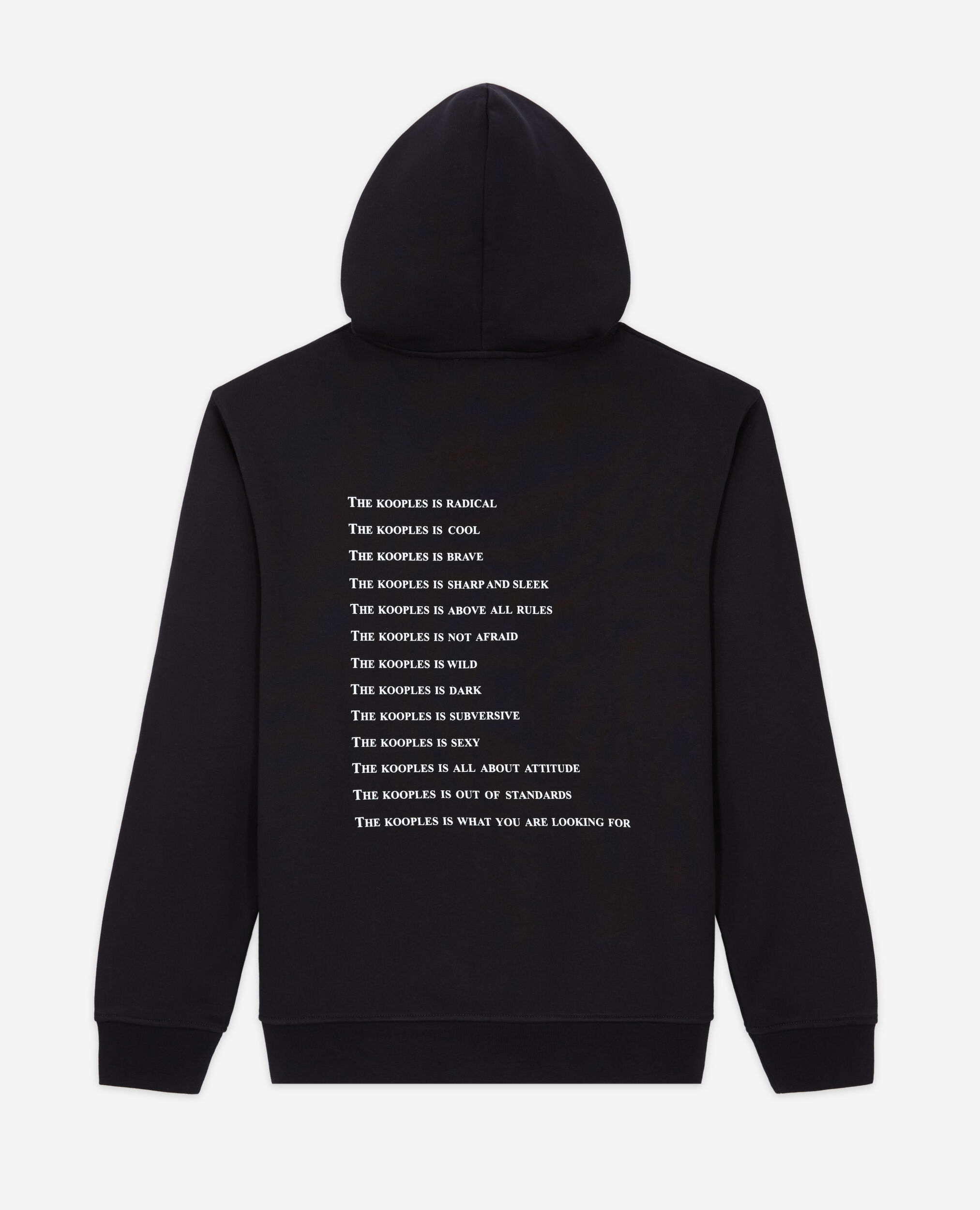 Schwarzes Sweatshirt mit „What is“-Schriftzug, BLACK, hi-res image number null