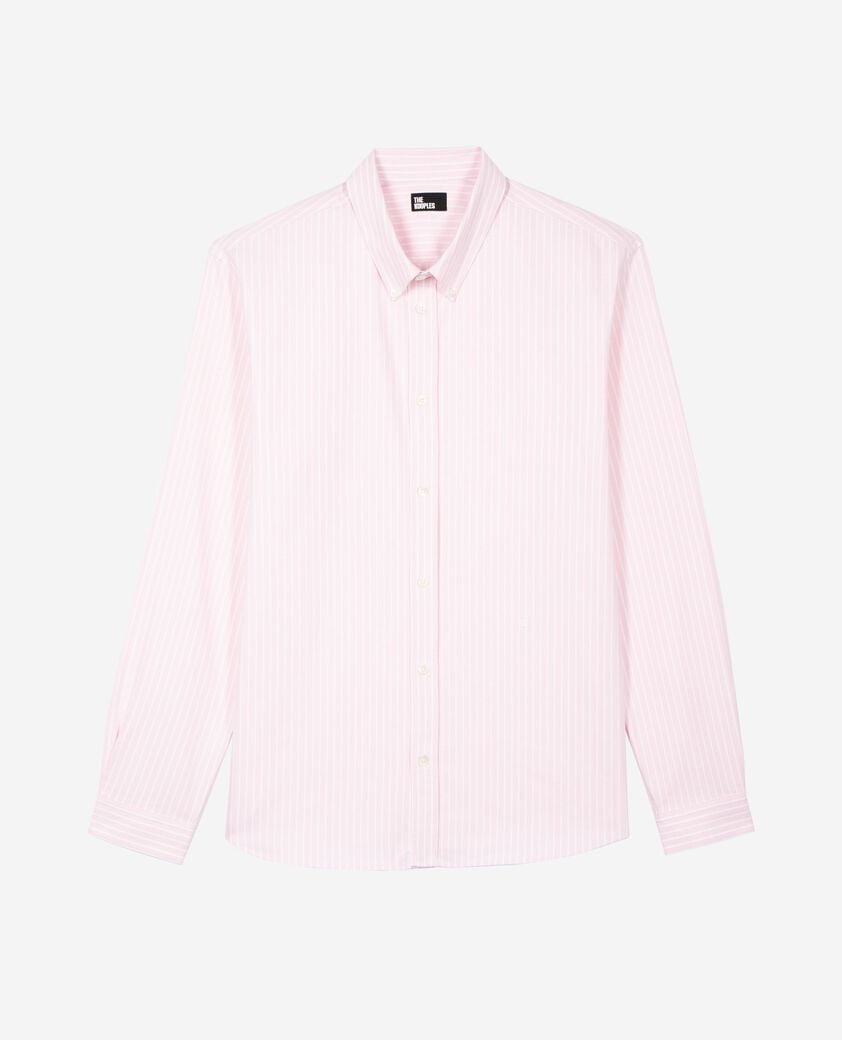 The Kooples HOMME PINK - BLUE chemise &agrave; rayures blanche et rose