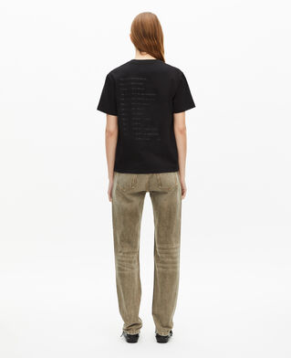 The Kooples DAMEN BLACK t-shirt what is schwarz mit leopardenmuster