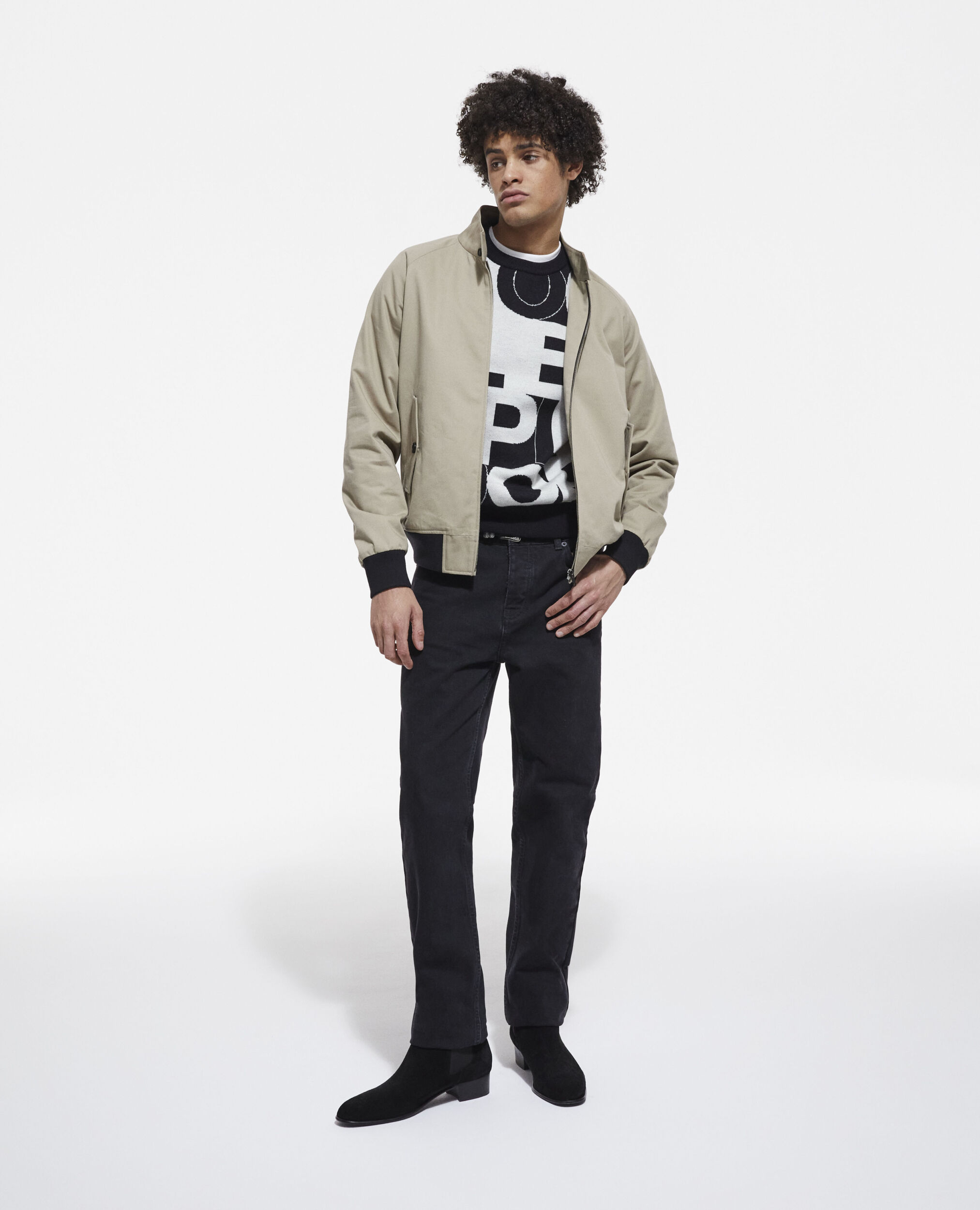 Beige jacket with leopard print lining, BEIGE, hi-res image number null