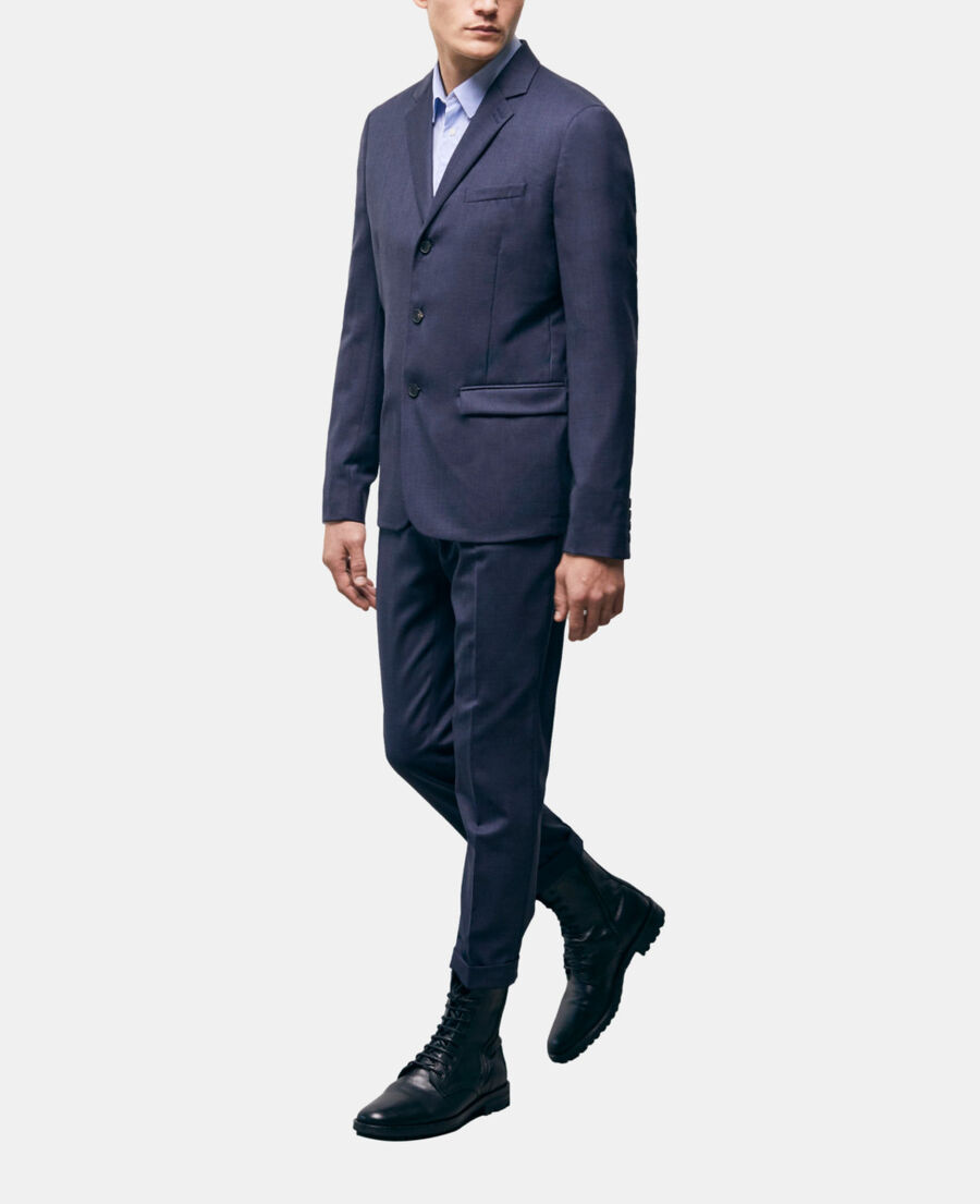 navy blue wool suit jacket