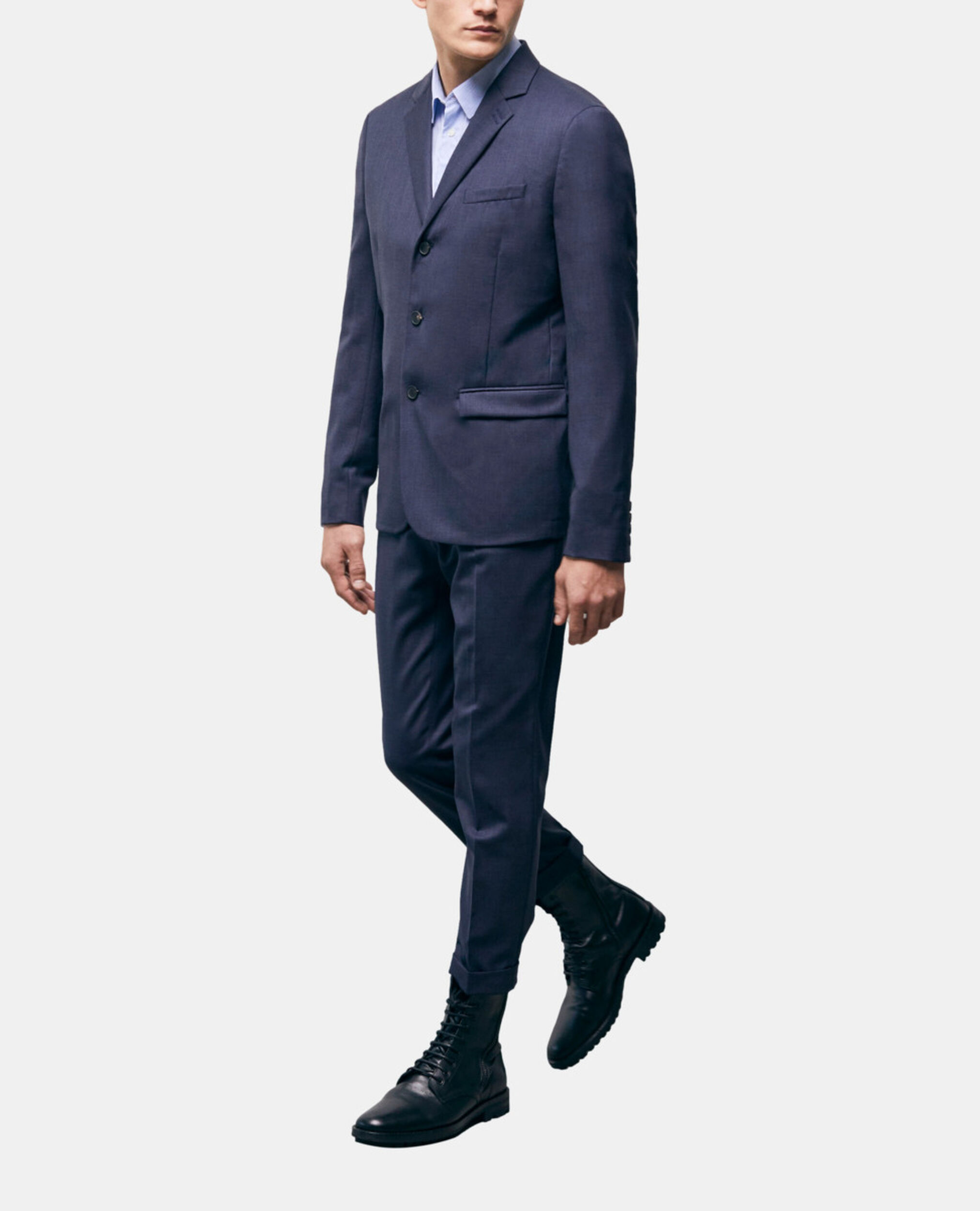Navy blue wool suit jacket, NAVY, hi-res image number null