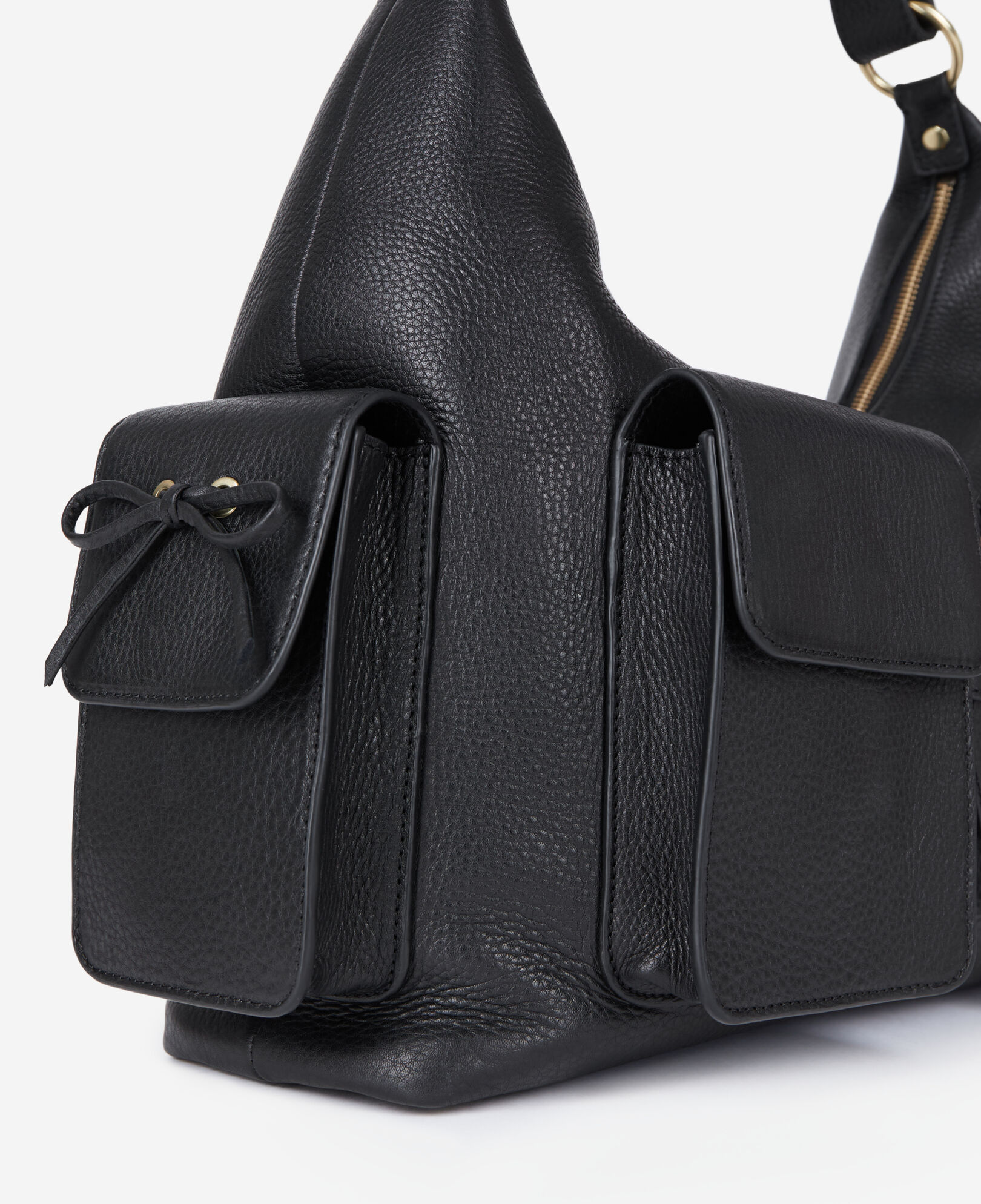 The Kooples WOMEN BLACK black leather amelia xl bag