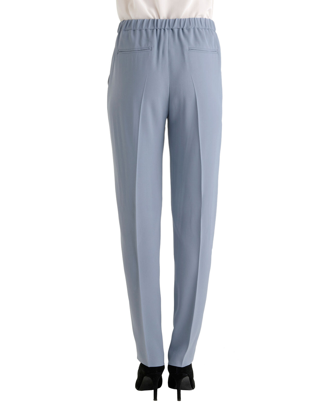 The Kooples WOMEN BLUE GREY zipped trousers