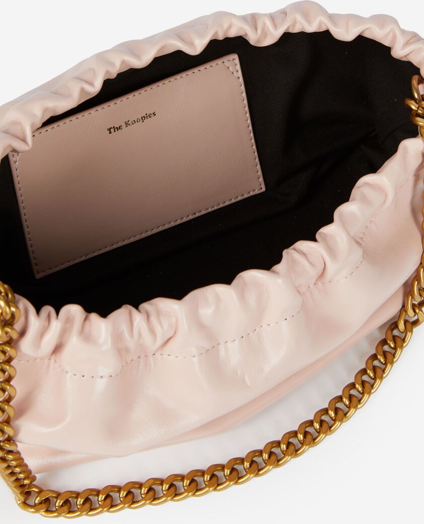 The Kooples FEMME OLD ROSE sac taylor en cuir recycl&eacute; rose