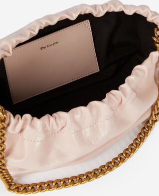 The Kooples FEMME OLD ROSE sac taylor en cuir recycl&eacute; rose